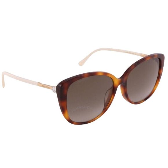 Jimmy Choo Women\'s Havana & White Frame Cat Eye Sunglasses main image 12